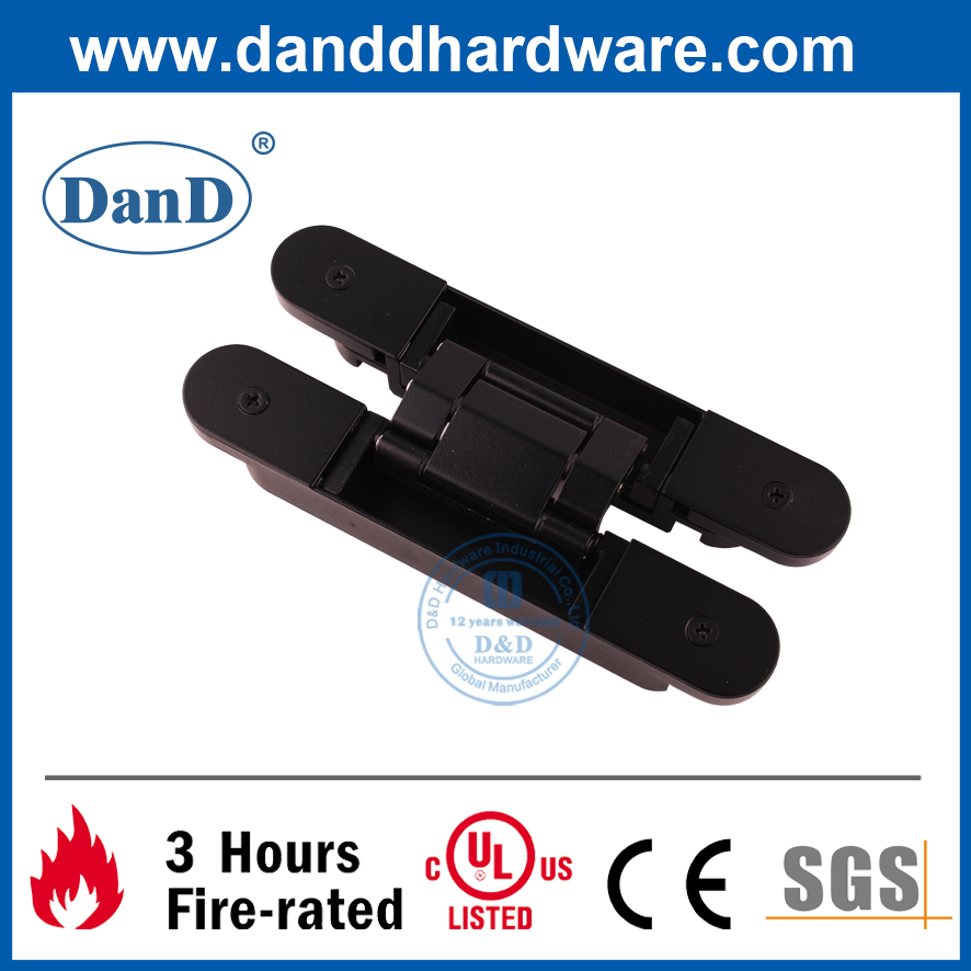 3D سبائك الزنك السوداء قابل للتعديل الثقيلة مخفية المفصلي-DDCH008-G80