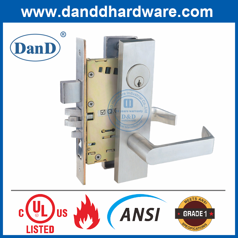 SUS304 ANSI الصف 1 قفل الباب الأكثر أمانا لدخول الباب-DDAL20